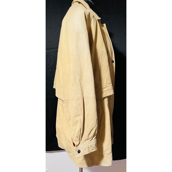 Pres De Chamonix Heavy  Leather Coat Size XL - Picture 4 of 10